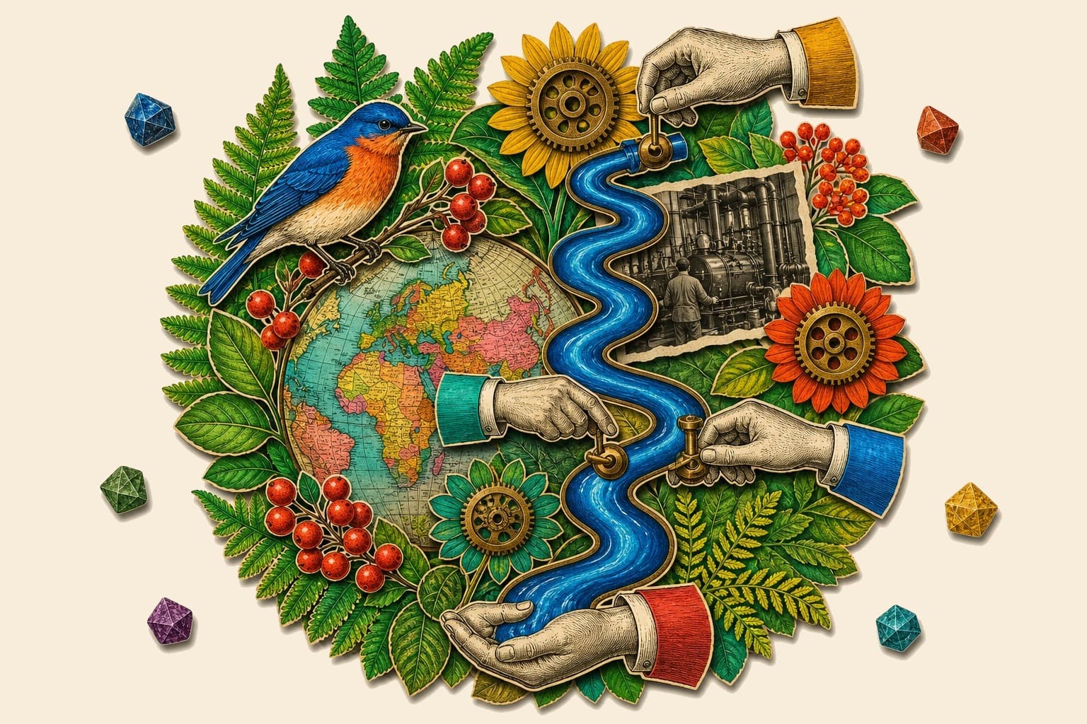 Collage illustration for “Sovereignty is process”