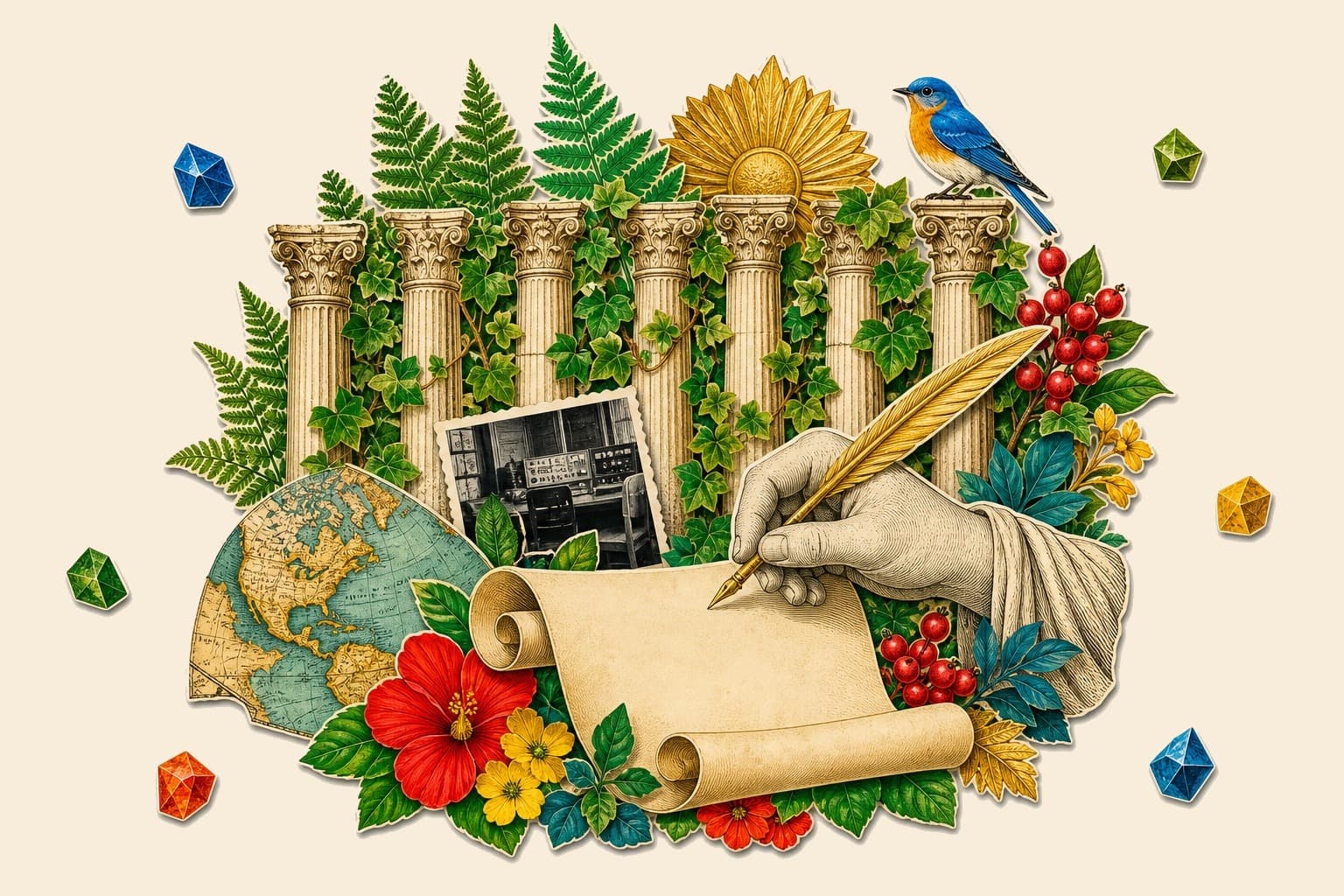 Collage illustration for “A code of conduct for AI agents”
