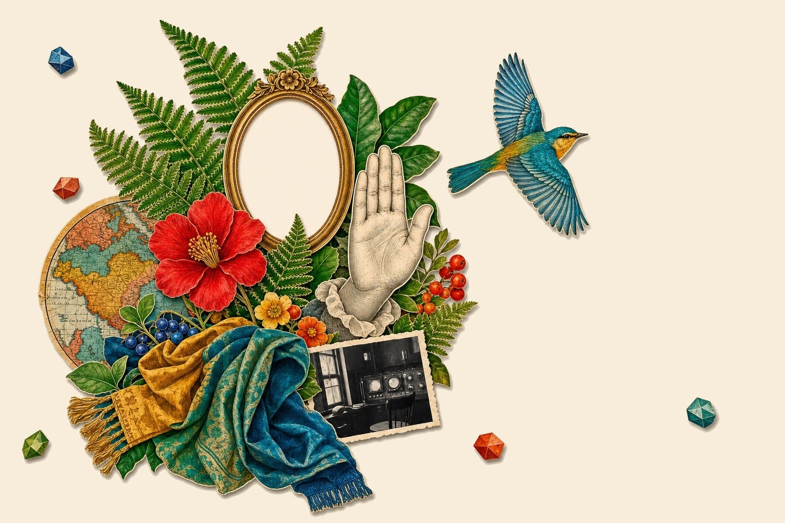 Collage illustration for “The right to remain unmodeled”