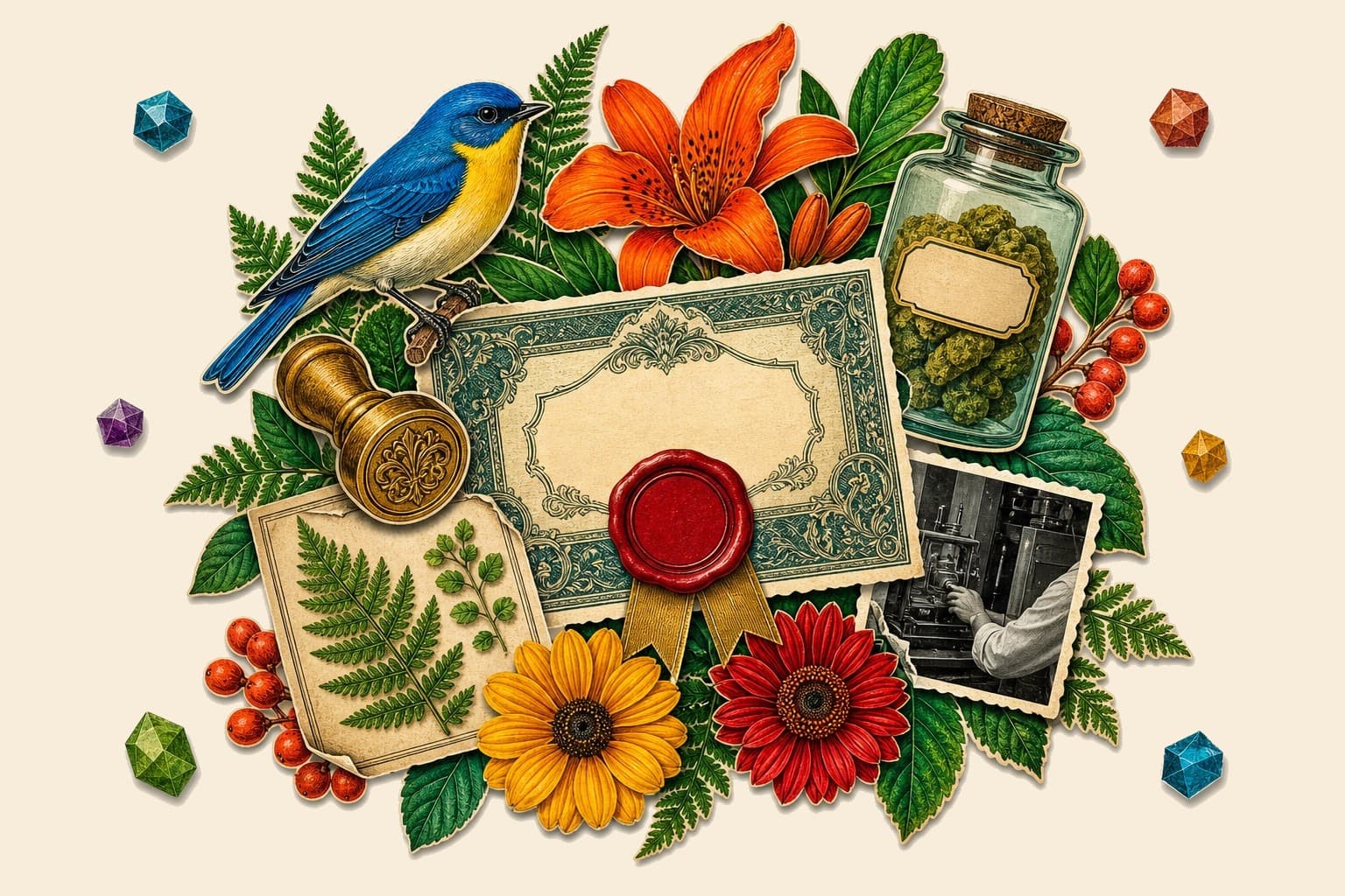 Collage illustration for “Bumicerts on ATProto”